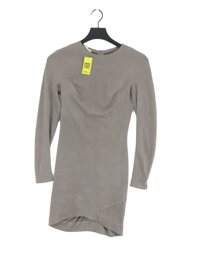 Mistress Rocks Women's Midi Dress XS Grey Polyester with Elastane