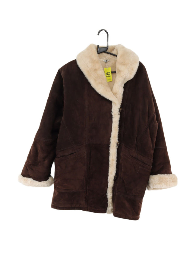 Vintage Women's Coat L Brown 100% Other