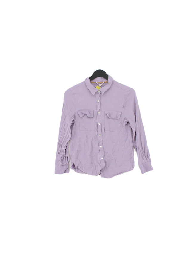 White Stuff Women's Shirt UK 8 Purple Lyocell Modal with Viscose