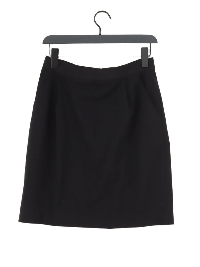 Kate Spade Women's Midi Skirt UK 6 Black Wool with Spandex