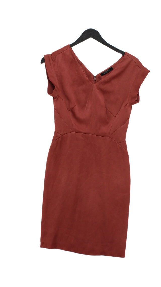 AllSaints Women's Midi Dress UK 4 Brown 100% Polyester