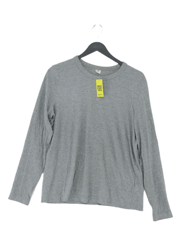 Arket Women's T-Shirt M Grey 100% Cotton