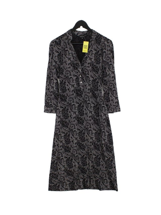 East Women's Midi Dress UK 12 Black Viscose with Elastane