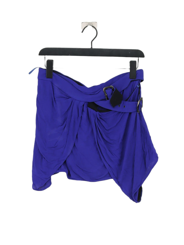 Jean Paul Gaultier Women's Mini Skirt UK 8 Blue 100% Rayon