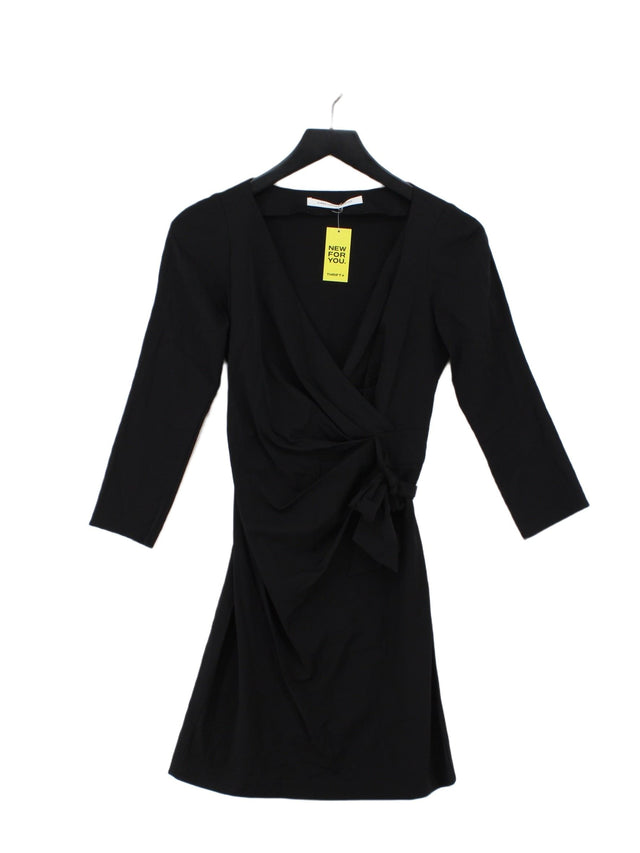 Diane Von Furstenberg Women's Midi Dress S Black 100% Other