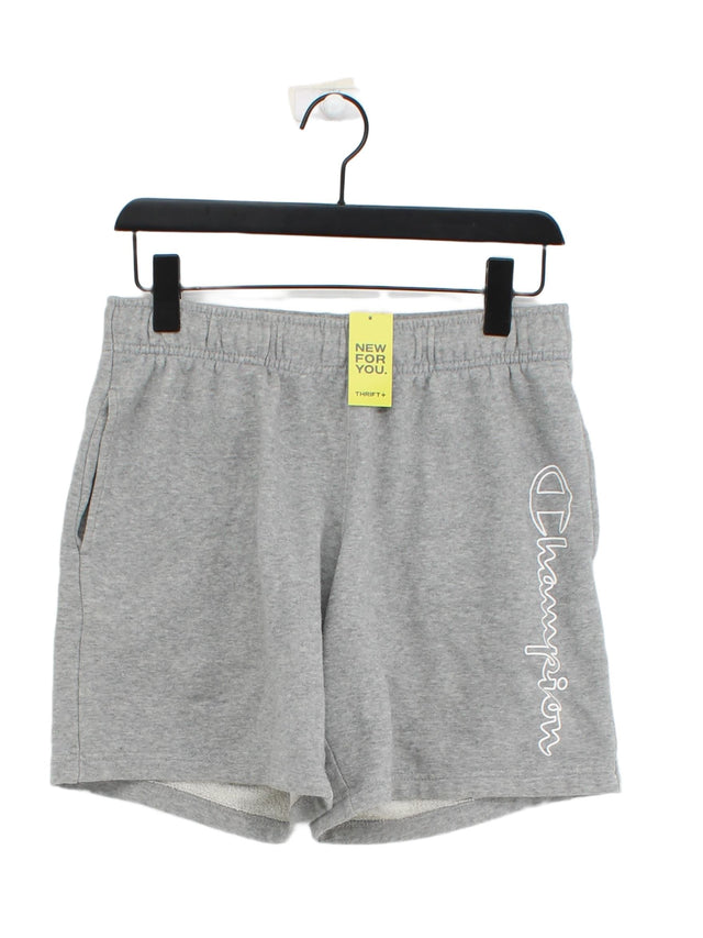 Champion Men's Shorts S Grey Cotton with Polyester