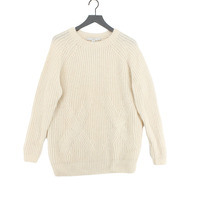 & Other Stories Women's Jumper S Cream Wool with Polyester