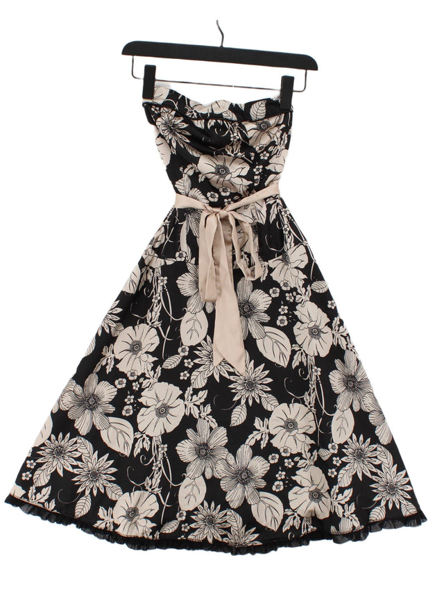 Jane Norman Women's Midi Dress UK 8 Black Polyester with Elastane