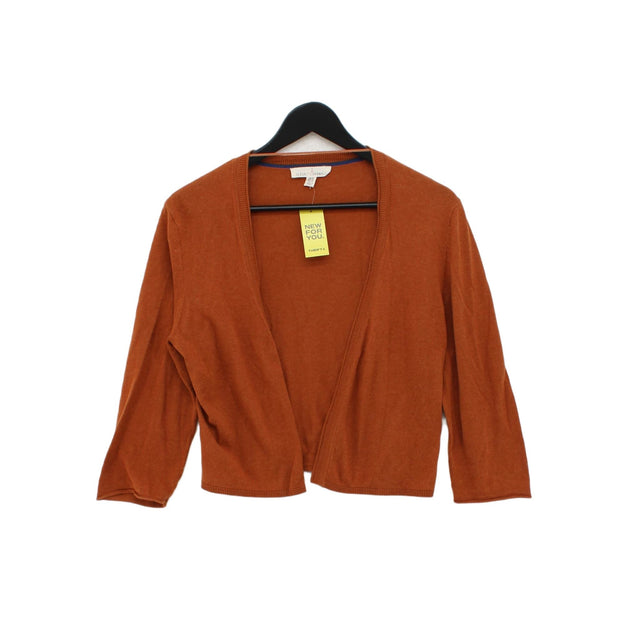 Seasalt Women's Cardigan UK 14 Orange 100% Cotton