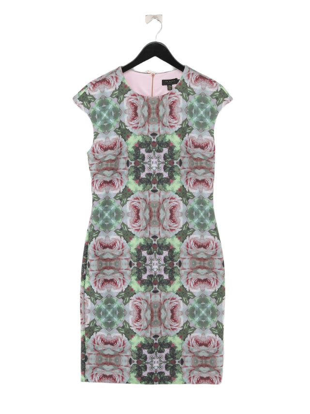 Ted Baker Women's Midi Dress UK 14 Multi Polyester with Elastane