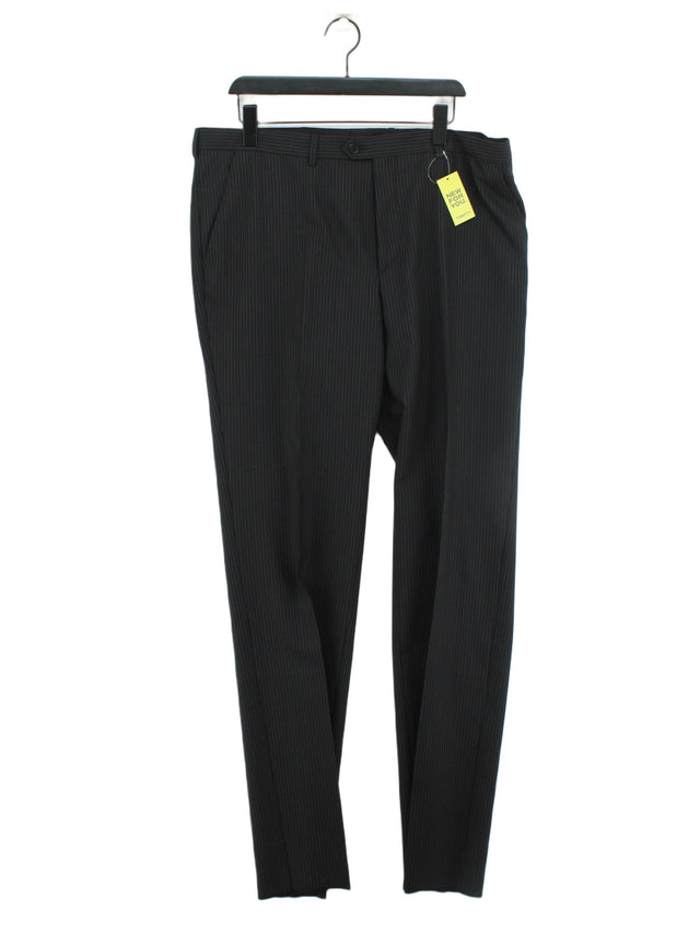 Paul Smith Men's Suit Trousers W 38 in Black Wool with Other