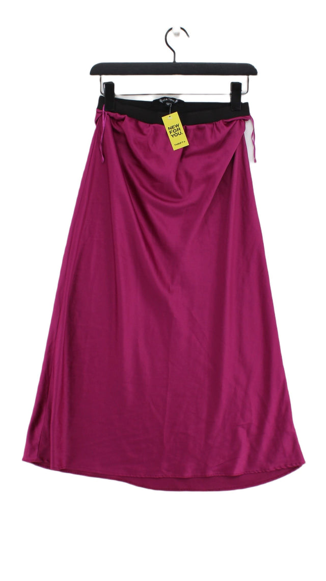 Capsule Women's Midi Skirt UK 14 Purple 100% Polyester