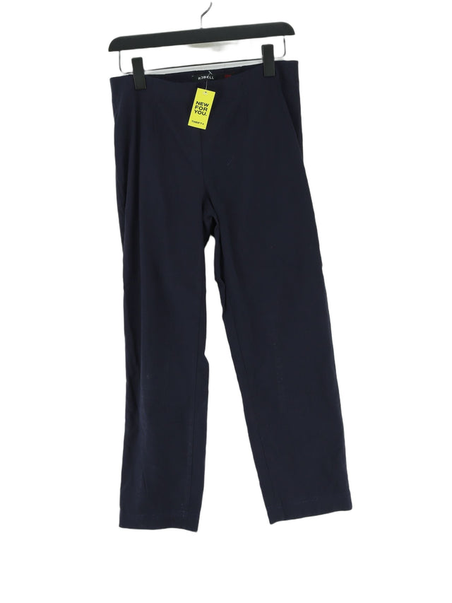 Robell Women's Suit Trousers W 30 in Blue Viscose with Elastane, Polyamide