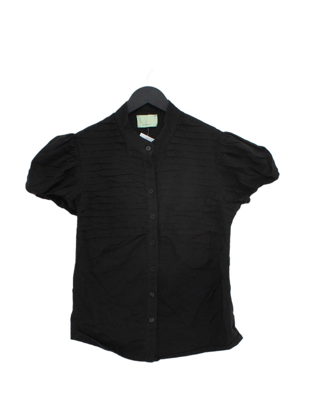 Review Women's Shirt UK 8 Black 100% Cotton