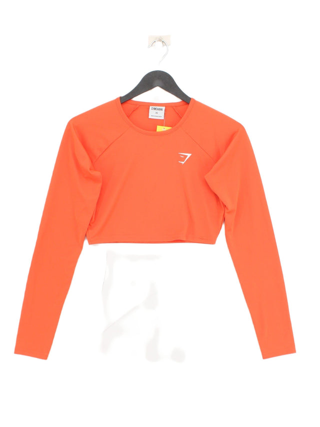 Gymshark Women's T-Shirt XS Orange 100% Polyester