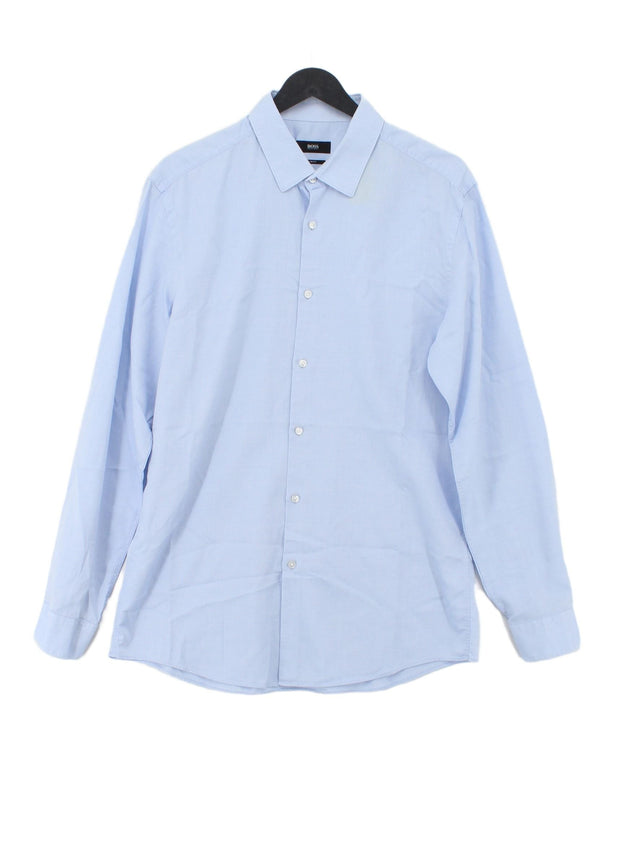 Hugo Boss Men's Shirt Collar: 16.5 in Blue 100% Other