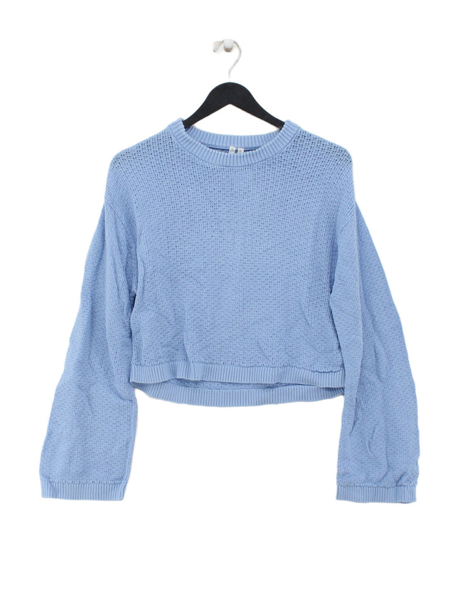 Arket Women's Jumper S Blue 100% Cotton