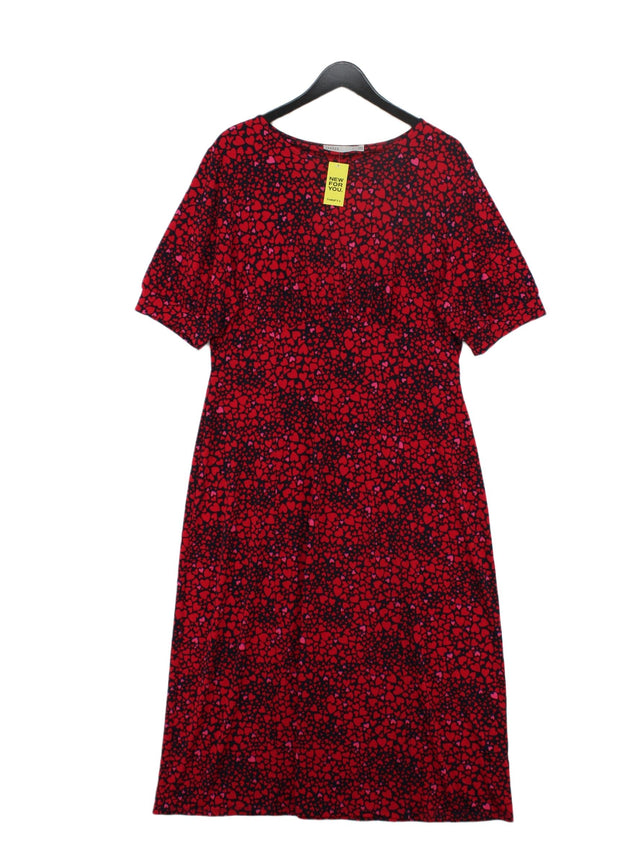 Oasis Women's Midi Dress XL Red Polyester with Elastane