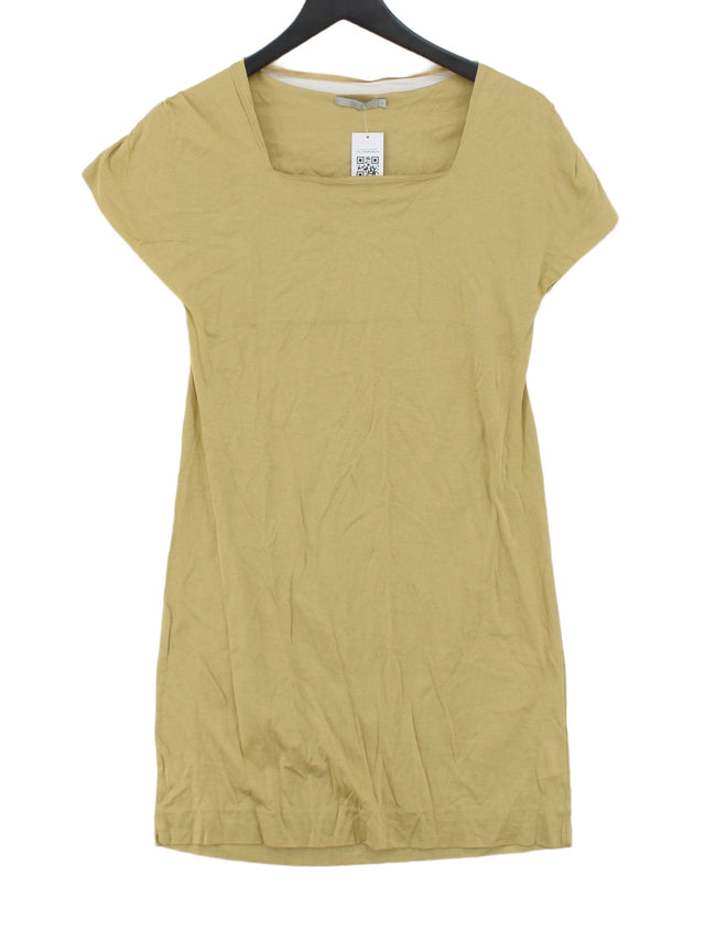 COS Women's Midi Dress S Yellow 100% Cotton