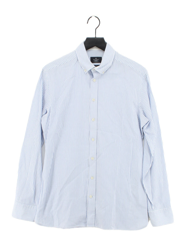 Hackett Men's Shirt M Blue 100% Cotton