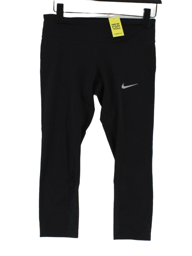 Nike Women's Sports Bottoms S Black Polyester with Elastane, Spandex