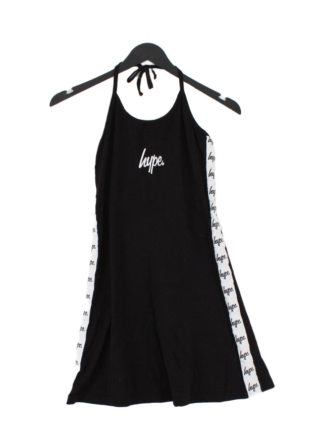 Hype Women's Midi Dress UK 8 Black Cotton with Elastane