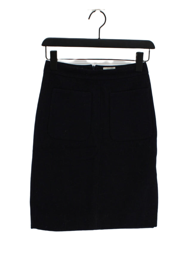 Reiss Women's Midi Skirt UK 6 Blue 100% Polyester