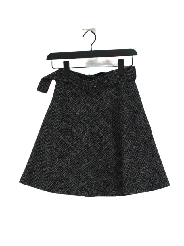 Zara Women's Midi Skirt S Grey 100% Polyester