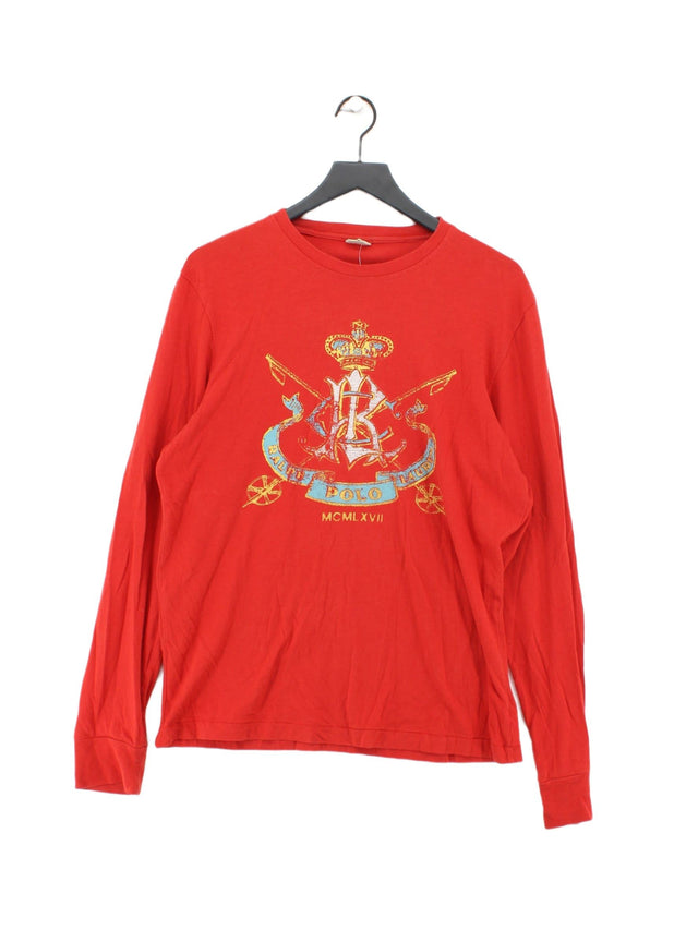 Ralph Lauren Men's T-Shirt XL Red 100% Cotton