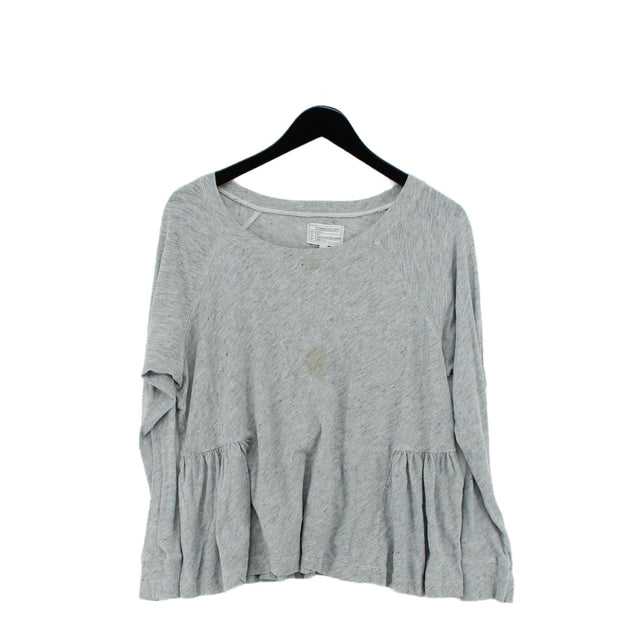 Current/Elliott Women's T-Shirt UK 10 Grey Cotton with Polyester