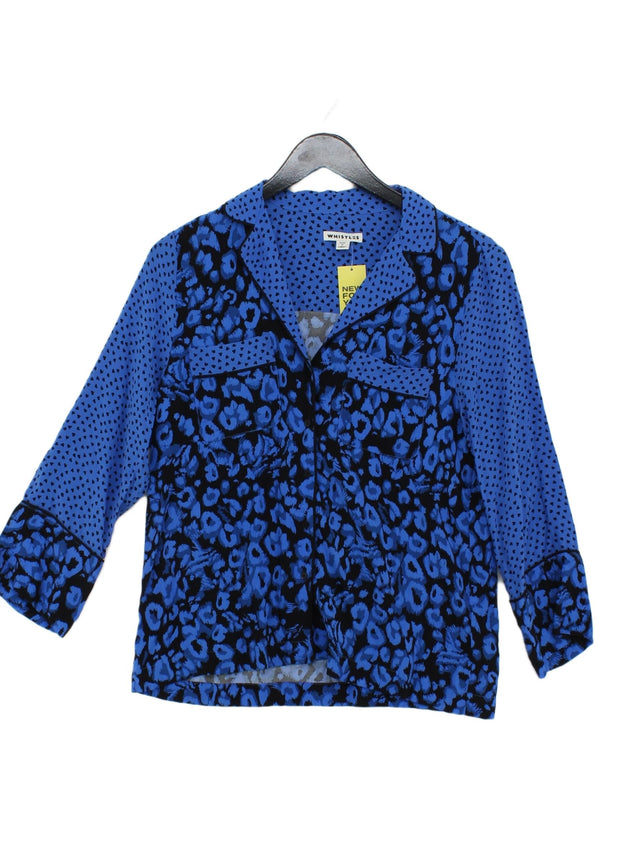 Whistles Women's Shirt S Blue Viscose with Other