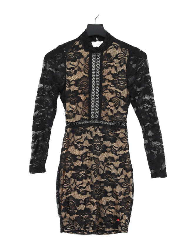 Naanaa Women's Midi Dress UK 6 Black 100% Polyester