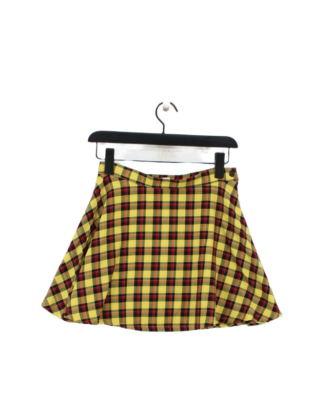 American Apparel Women's Mini Skirt S Yellow Polyester with Rayon