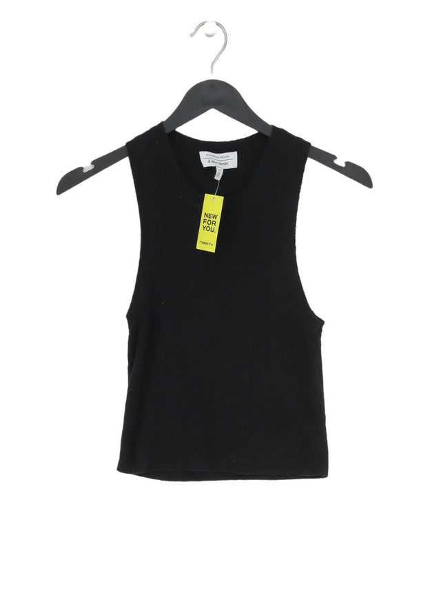 & Other Stories Women's T-Shirt S Black Polyamide with Other, Viscose