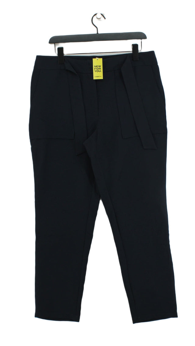 Monsoon Women's Suit Trousers UK 16 Blue Polyester with Elastane
