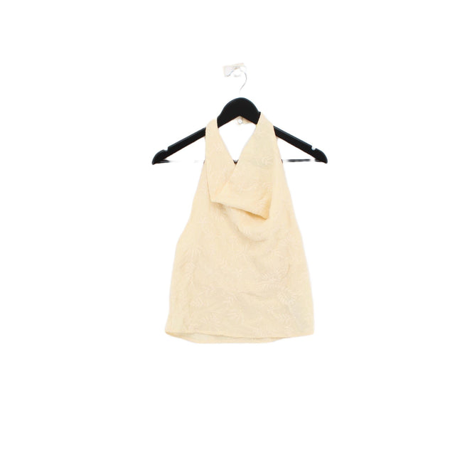 Zara Women's Top XS Yellow 100% Cotton