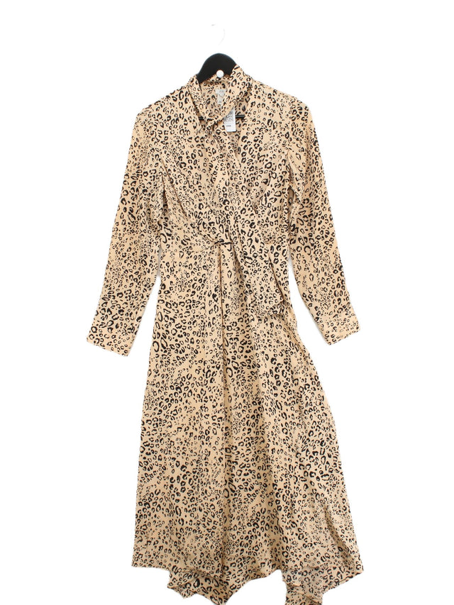 River Island Women's Maxi Dress UK 8 Tan 100% Polyester