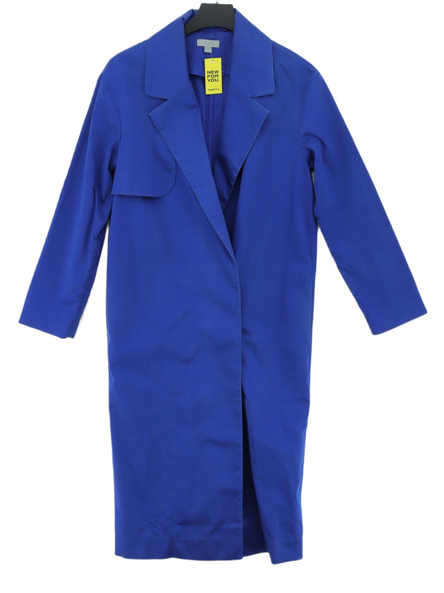 COS Women's Coat UK 6 Blue Cotton with Elastane