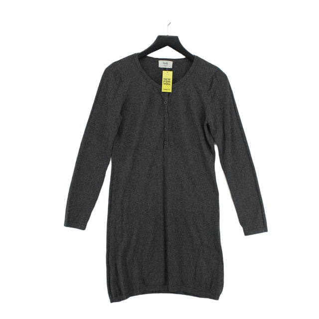 Hush Women's Midi Dress M Grey Cotton with Cashmere, Silk