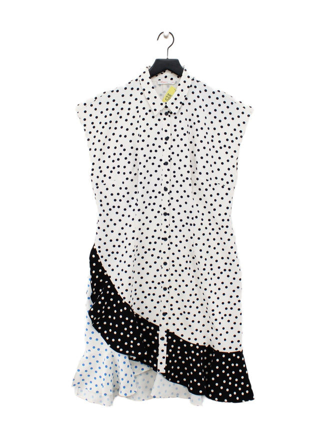 Finery Women's Midi Dress UK 16 White Polyester with Elastane