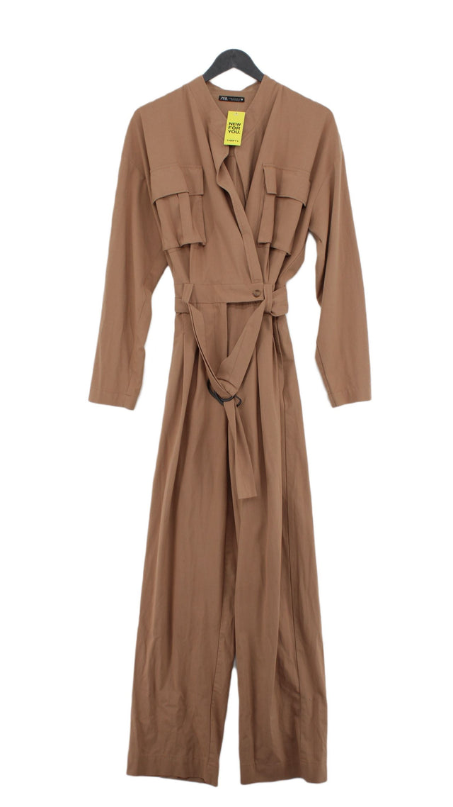Zara Women's Jumpsuit XS Brown Elastane with Polyester, Viscose