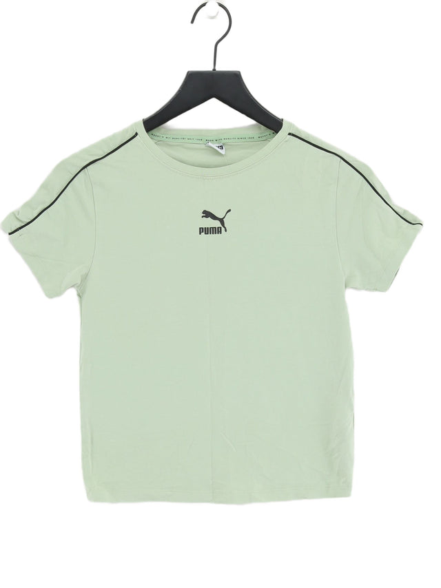 Puma Women's T-Shirt S Green Cotton with Elastane