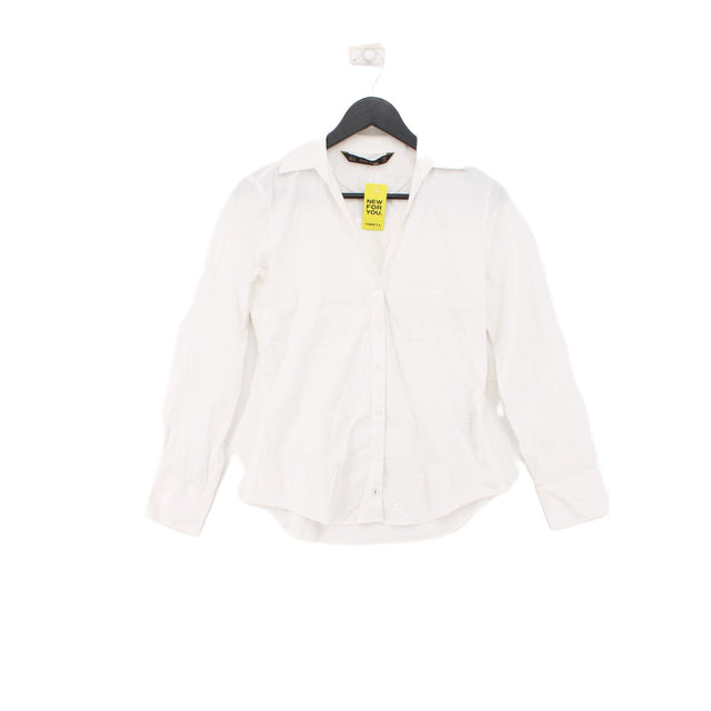 Zara Basic Women's Shirt M White Elastane with Cotton, Polyamide