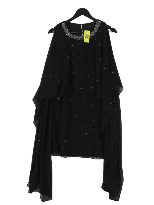 Roman Women's Midi Dress UK 10 Black 100% Polyester