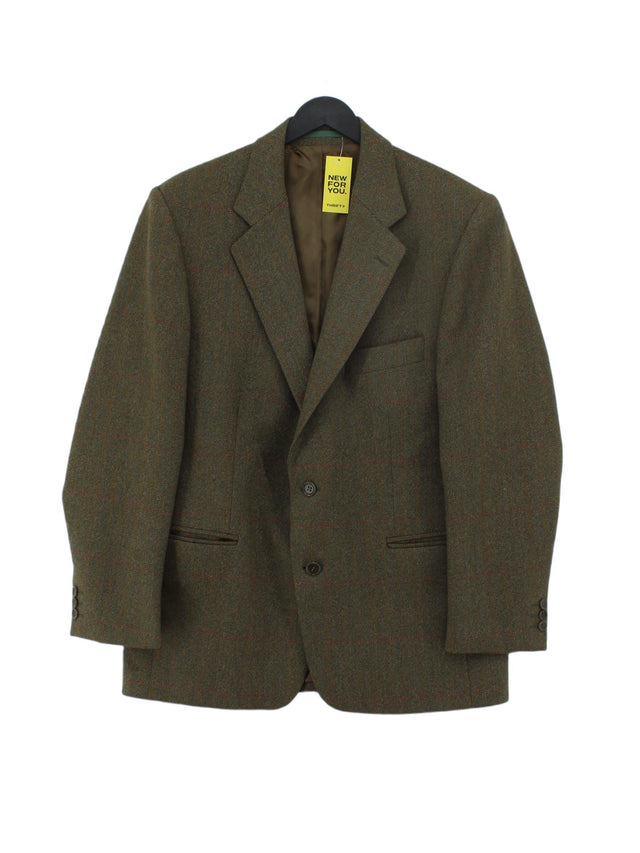 Magee Men's Blazer Chest: 41 in Green Wool with Viscose