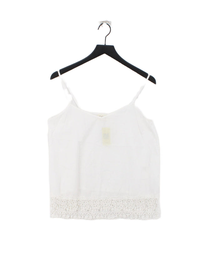 Next Women's T-Shirt UK 14 White 100% Cotton