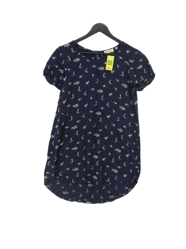 FatFace Women's Top UK 8 Blue 100% Viscose