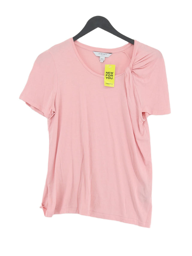 L.K. Bennett Women's T-Shirt S Pink Viscose with Elastane