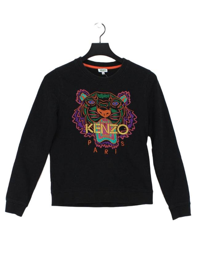 Kenzo Women's Jumper S Black Cotton with Elastane