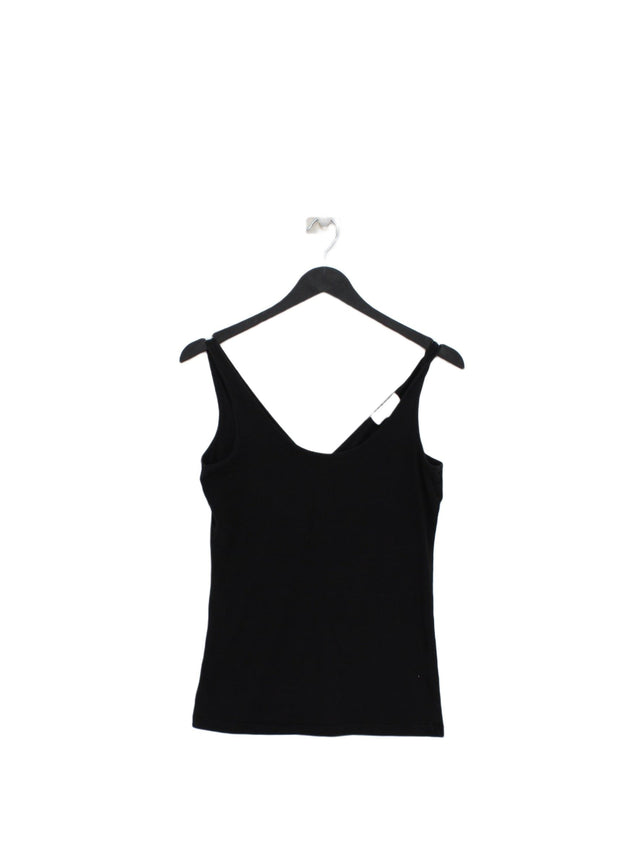 The White Label Women's T-Shirt UK 8 Black 100% Cotton